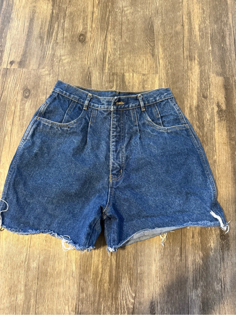 Rio by Stephen Mardon High-Waist Dark Blue Denim Shorts